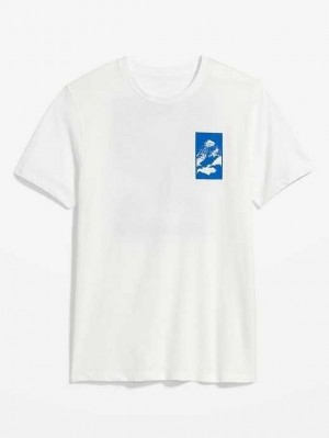 Old Navy Soft-Washed Graphic T-Shirt T-shirts Herren Calla Lilies | 3670NDKMP