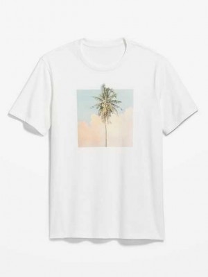 Old Navy Soft-Washed Graphic T-Shirt T-shirts Herren Weiß | 3965WUBAH
