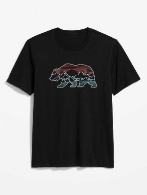 Old Navy Soft-Washed Graphic T-Shirt T-shirts Herren Schwarz | 0481NSEFA