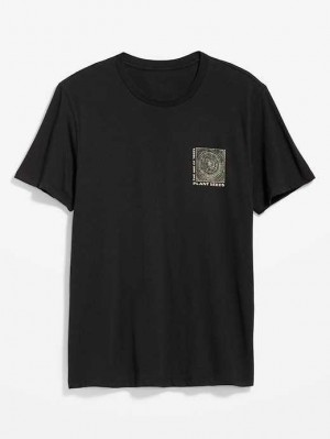 Old Navy Soft-Washed Graphic T-Shirt T-shirts Herren Schwarz | 4765AZSXF