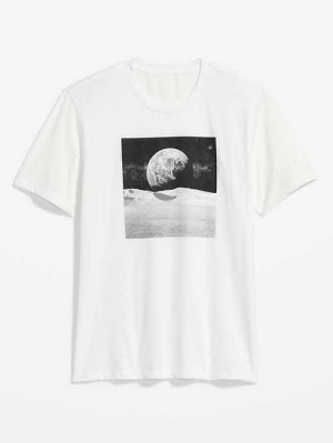 Old Navy Soft-Washed Graphic T-Shirt T-shirts Herren Weiß | 5013HGTUY