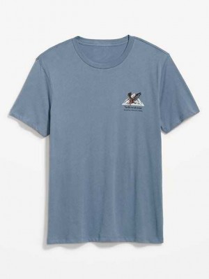 Old Navy Soft-Washed Graphic T-Shirt T-shirts Herren Grau | 5410CKEWX