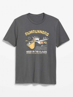 Old Navy Soft-Washed Graphic T-Shirt T-shirts Herren Grau | 5428HRFMO