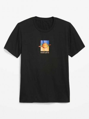 Old Navy Soft-Washed Graphic T-Shirt T-shirts Herren Schwarz | 5678BAIXU