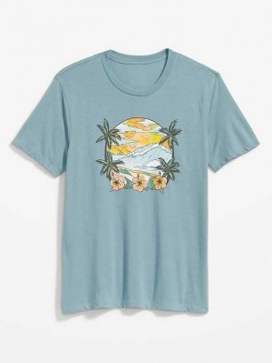 Old Navy Soft-Washed Graphic T-Shirt T-shirts Herren Aurora Borealis | 5938GTNJM