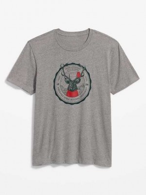 Old Navy Soft-Washed Graphic T-Shirt T-shirts Herren Grau | 7034HGTVB