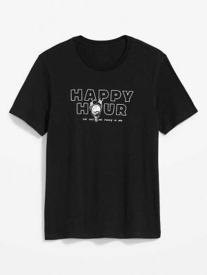 Old Navy Soft-Washed Graphic T-Shirt T-shirts Herren Schwarz | 7245RUVCH