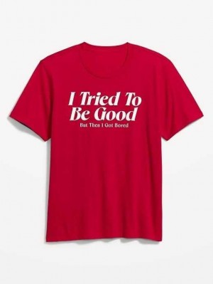 Old Navy Soft-Washed Graphic T-Shirt T-shirts Herren Rot | 7301SHDQW