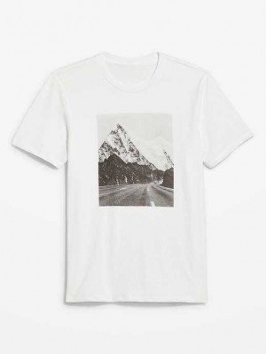 Old Navy Soft-Washed Graphic T-Shirt T-shirts Herren Weiß | 0816SLDJX