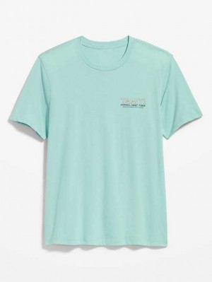 Old Navy Soft-Washed Graphic T-Shirt T-shirts Herren Blau | 9436BSULD