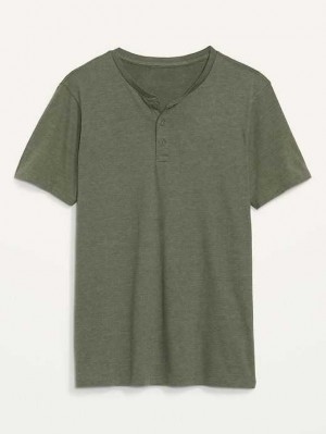 Old Navy Soft-Washed Kurzes-Sleeve Henley T-Shirt T-shirts Herren Alpine Tundra | 4903IZCKW