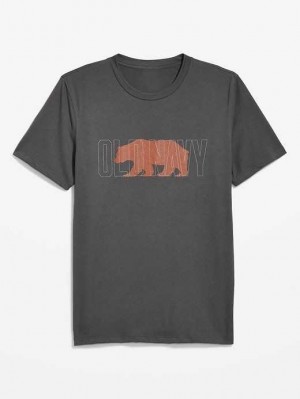 Old Navy Soft-Washed Logo Graphic T-Shirt T-shirts Herren Panther | 3854JYWUX