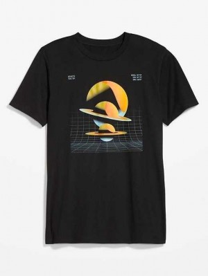 Old Navy Soft-Washed Logo Graphic T-Shirt T-shirts Herren Schwarz | 7624OIZRU