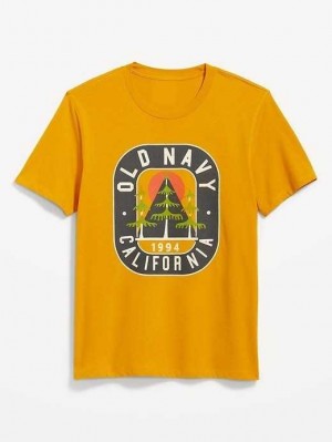 Old Navy Soft-Washed Logo T-Shirt T-shirts Herren Golden Arrow | 1038ZYXQG