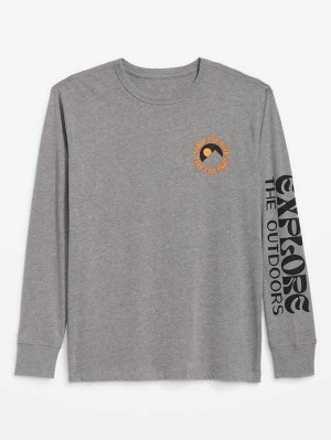 Old Navy Soft-Washed Long-Sleeve Graphic T-Shirt T-shirts Herren Leave The Road, Take The Trails | 5784HSYCA
