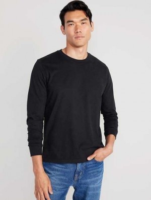 Old Navy Soft-Washed Long-Sleeve Rotation T-Shirt T-shirts Herren Schwarz | 2576CNXLZ