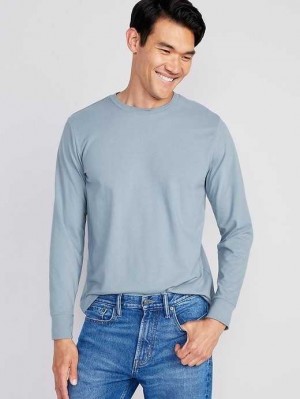 Old Navy Soft-Washed Long-Sleeve Rotation T-Shirt T-shirts Herren Blau | 5819CLHBZ