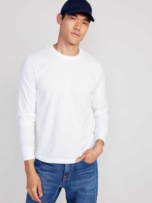 Old Navy Soft-Washed Long-Sleeve Rotation T-Shirt T-shirts Herren Weiß | 9260AIDZT
