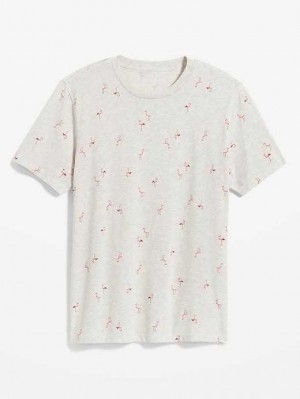 Old Navy Soft-Washed Printed Crew-Neck T-Shirt T-shirts Herren Flamingo | 2846SYHLC