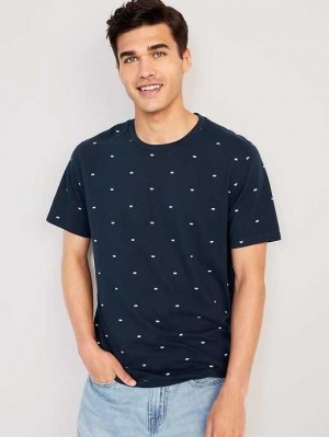 Old Navy Soft-Washed Printed Crew-Neck T-Shirt T-shirts Herren Mehrfarbig | 3587GFXUC