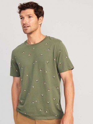 Old Navy Soft-Washed Printed Crew-Neck T-Shirt T-shirts Herren Anaheim Ducks | 4936OGYCA