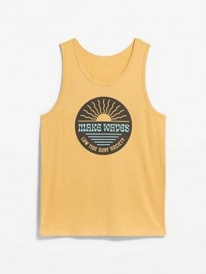 Old Navy Soft-Washed Tank Top T-shirts Herren Sweet Pollen | 9216ZVOFN