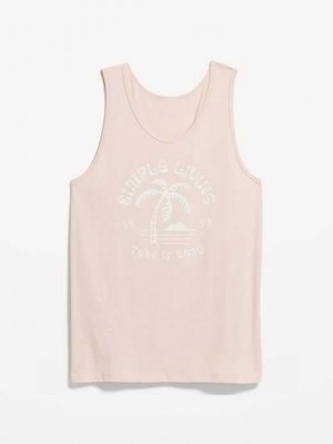 Old Navy Soft-Washed Tank Top T-shirts Herren Rosa | 9427FSCHO