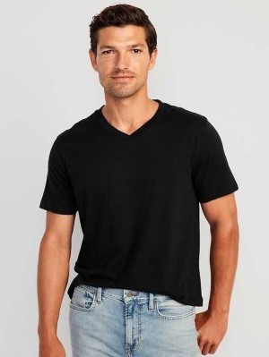 Old Navy Soft-Washed V-Neck T-Shirt T-shirts Herren Schwarz | 6045RTVXI
