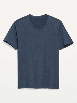 Old Navy Soft-Washed V-Neck T-Shirt T-shirts Herren Blau | 7365FSMIW
