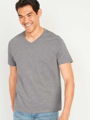 Old Navy Soft-Washed V-Neck T-Shirt T-shirts Herren Hellgrau | 8514BHWUM