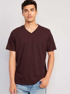 Old Navy Soft-Washed V-Neck T-Shirt T-shirts Herren Raisin Arizona | 1054FARZM