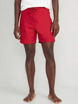 Old Navy Solid Board Shorts Badeanzüge Herren Rot | 6753NVXML