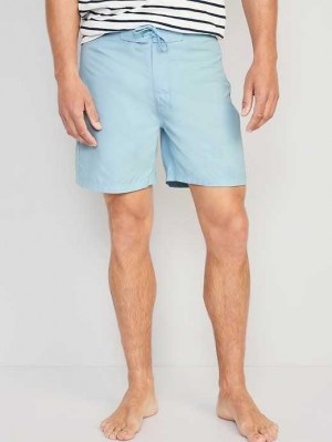 Old Navy Solid Board Shorts Badeanzüge Herren Blau | 9467PBGUO