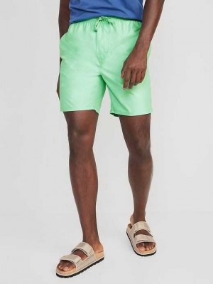 Old Navy Solid Swim Trunks Badeanzüge Herren Grün | 6483ZNRCL