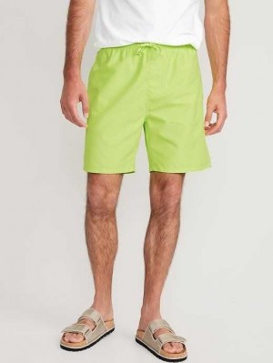Old Navy Solid Swim Trunks Badeanzüge Herren Zitrone Hellgrün | 0954IXBYG