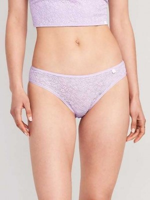 Old Navy Spitze Bikini Underwear Unterwäsche Damen Lavendel | 4670GPEXO