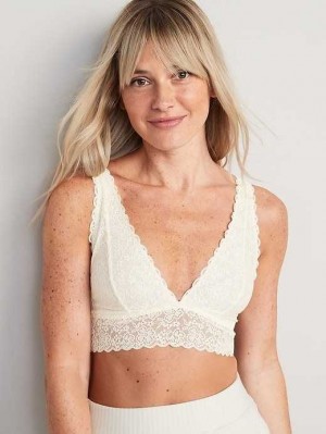 Old Navy Spitze Bralette Top BHs Damen Creme De La Creme | 0245AMHTQ