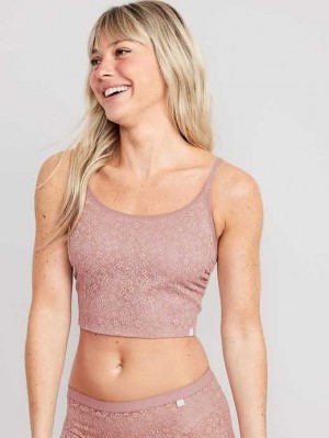 Old Navy Spitze Brami Tank Top Unterwäsche Damen Rosa Hellblau | 6987NAYZL