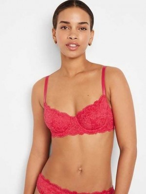 Old Navy Spitze Underwire Balconette Bra BHs Damen Hellrosa | 9876TBMLU