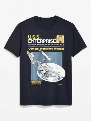 Old Navy Star Trek Gender-Neutrale Graphic T-Shirt T-shirts Herren Navy | 6853VLDBQ