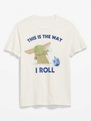 Old Navy Star Wars: The Mandalorian The Child Gender-Neutrale T-Shirt T-shirts Herren Hellblau | 8123DYWKJ