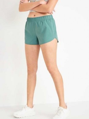 Old Navy StretchTech Run Shorts Sportbekleidung Damen Dunkelgrün | 0281TPSYW