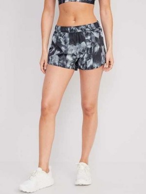 Old Navy StretchTech Run Shorts Sportbekleidung Damen Schwarz Grau | 3487SGCUZ