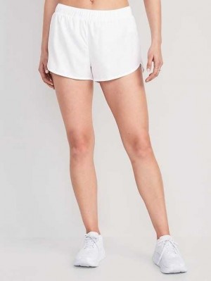 Old Navy StretchTech Run Shorts Sportbekleidung Damen Weiß | 8561UGKNR