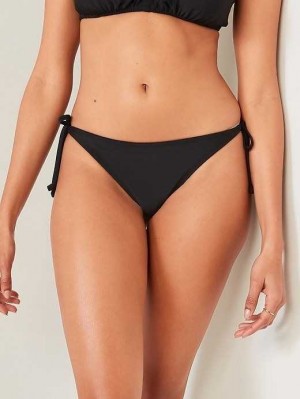 Old Navy String Bikini Swim Bottoms Badeanzüge Damen Ebony | 9516BXPWR