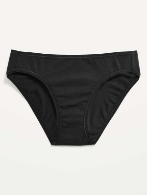 Old Navy Supima Baumwoll-Blend Bikini Underwear Unterwäsche Damen Schwarz | 0159QFGNH