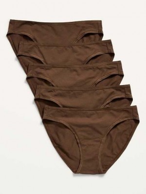 Old Navy Supima Baumwoll-Blend Bikini Underwear 5-Pack Unterwäsche Damen Dunkel | 8215NKUWY
