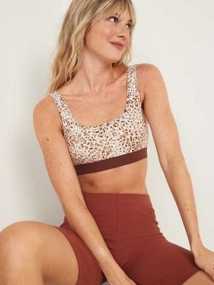 Old Navy Supima Baumwoll-Blend Bralette Top BHs Damen Leopard | 3218VTYJS