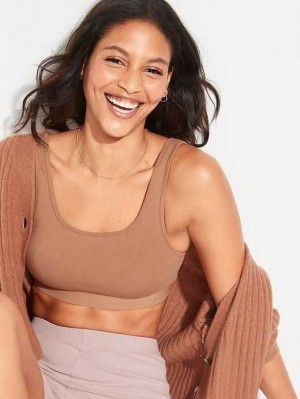 Old Navy Supima Baumwoll-Blend Bralette Top BHs Damen Beige | 3715JEOFZ