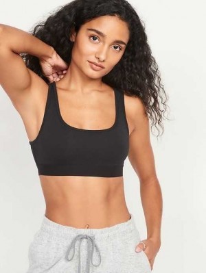 Old Navy Supima Baumwoll-Blend Bralette Top BHs Damen Schwarz | 6540OVGZW